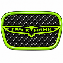 Load image into Gallery viewer, RBDCFTSWCB Carbon Fiber Trackhawk Steering Wheel Badge Jeep