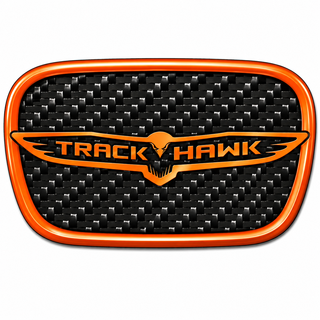 RBDCFTSWCB Carbon Fiber Trackhawk Steering Wheel Badge Jeep