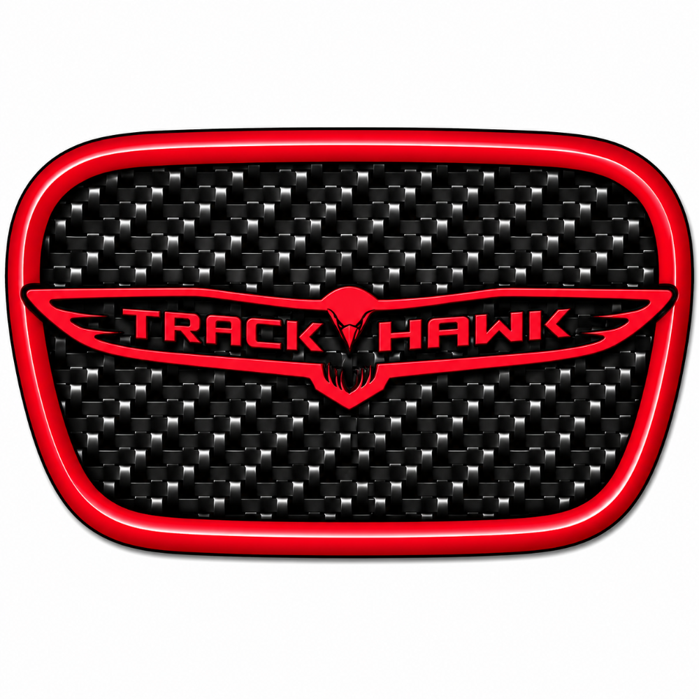 RBDCFTSWCB Carbon Fiber Trackhawk Steering Wheel Badge Jeep