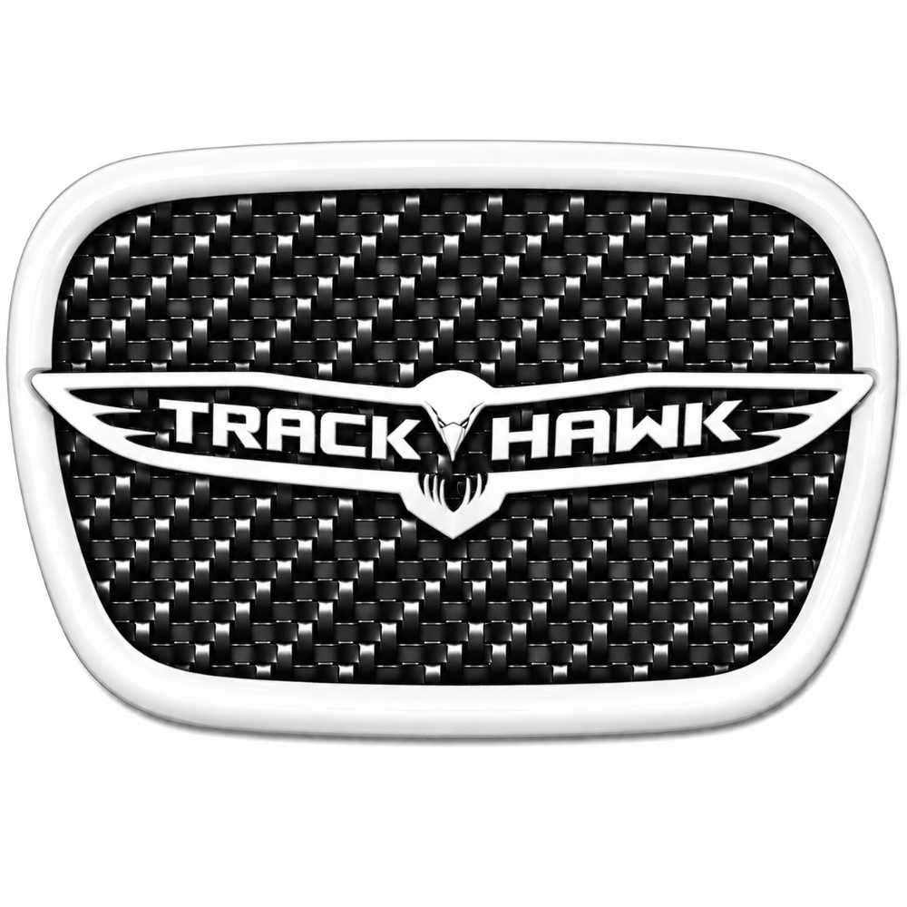 RBDCFTSWCB Carbon Fiber Trackhawk Steering Wheel Badge Jeep