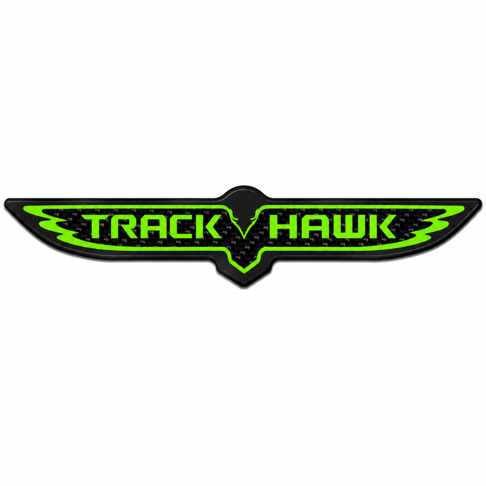 RBDCFTV2TB Carbon Fiber Trackhawk Trunk Badge 2018-2021 Jeep