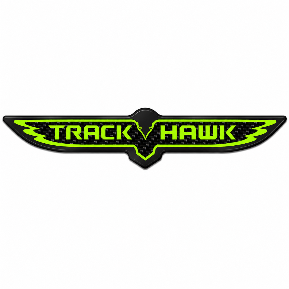 RBDCFTV2TB Carbon Fiber Trackhawk Trunk Badge 2018-2021 Jeep