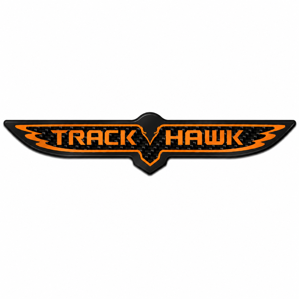 RBDCFTV2TB Carbon Fiber Trackhawk Trunk Badge 2018-2021 Jeep