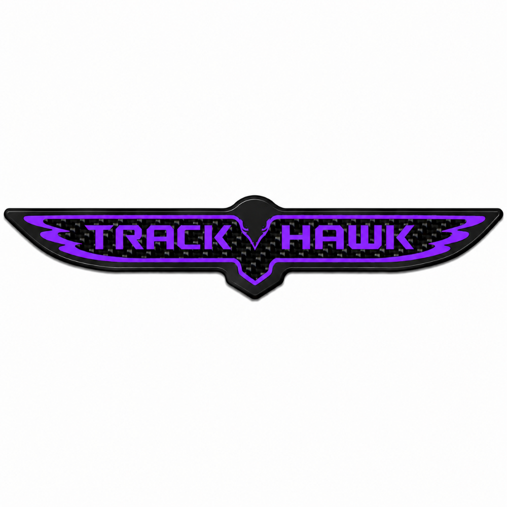 RBDCFTV2TB Carbon Fiber Trackhawk Trunk Badge 2018-2021 Jeep