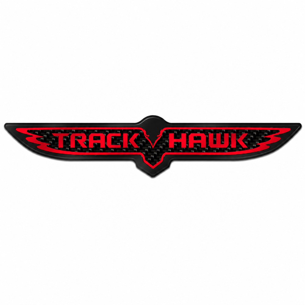 RBDCFTV2TB Carbon Fiber Trackhawk Trunk Badge 2018-2021 Jeep