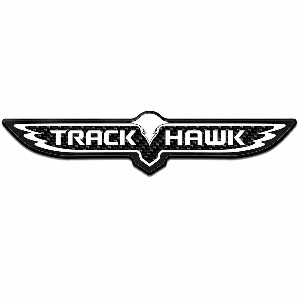 RBDCFTV2TB Carbon Fiber Trackhawk Trunk Badge 2018-2021 Jeep