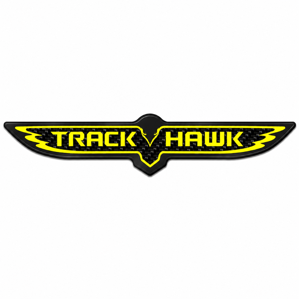 RBDCFTV2TB Carbon Fiber Trackhawk Trunk Badge 2018-2021 Jeep