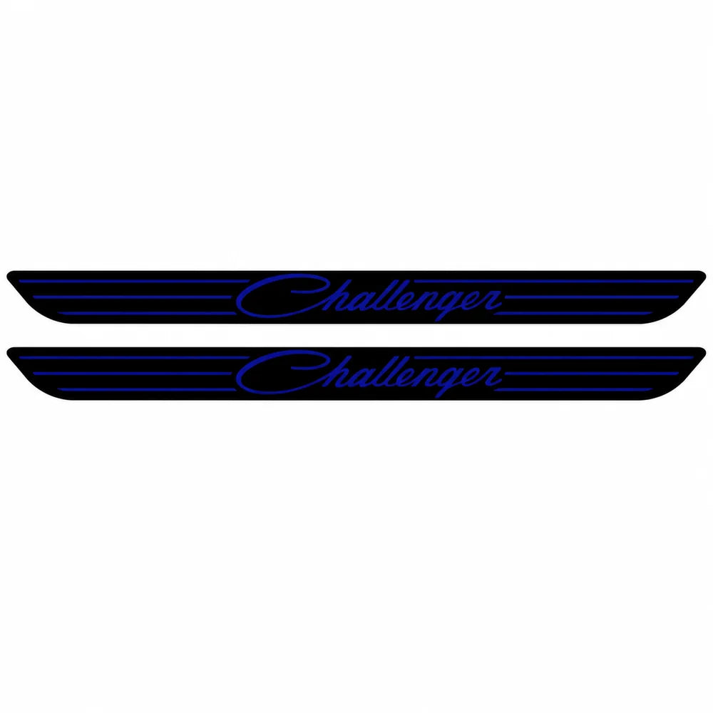 RBDRCHALLENGERSDSAF Retro Challenger Script Door Sill Dark Blue