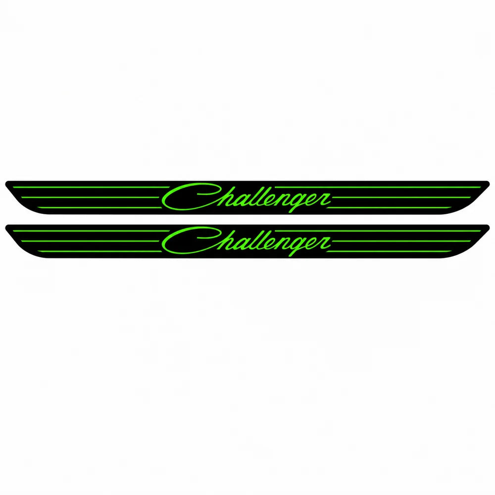 RBDRCHALLENGERSDSAF Retro Challenger Script Door Sill Lime Green