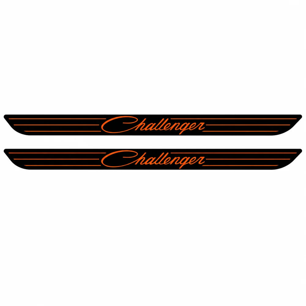 RBDRCHALLENGERSDSAF Retro Challenger Script Door Sill Orange