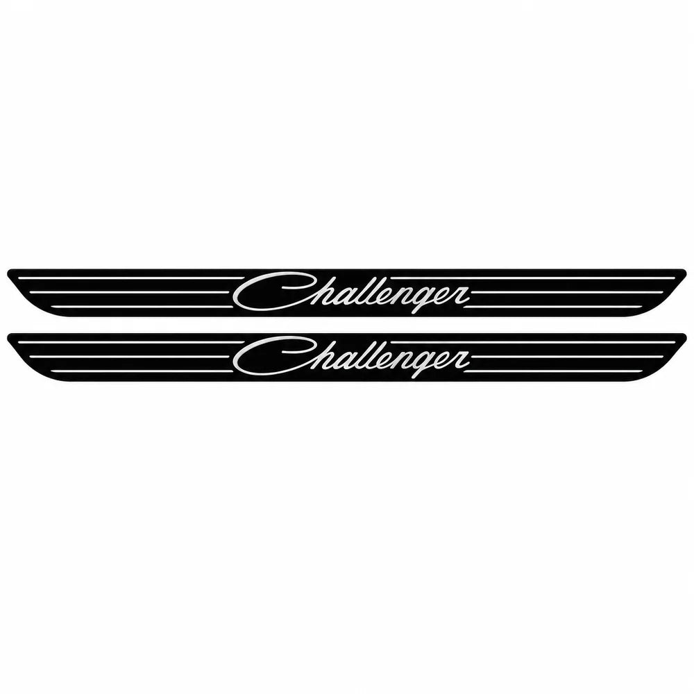 RBDRCHALLENGERSDSAF Retro Challenger Script Door Sill Silver