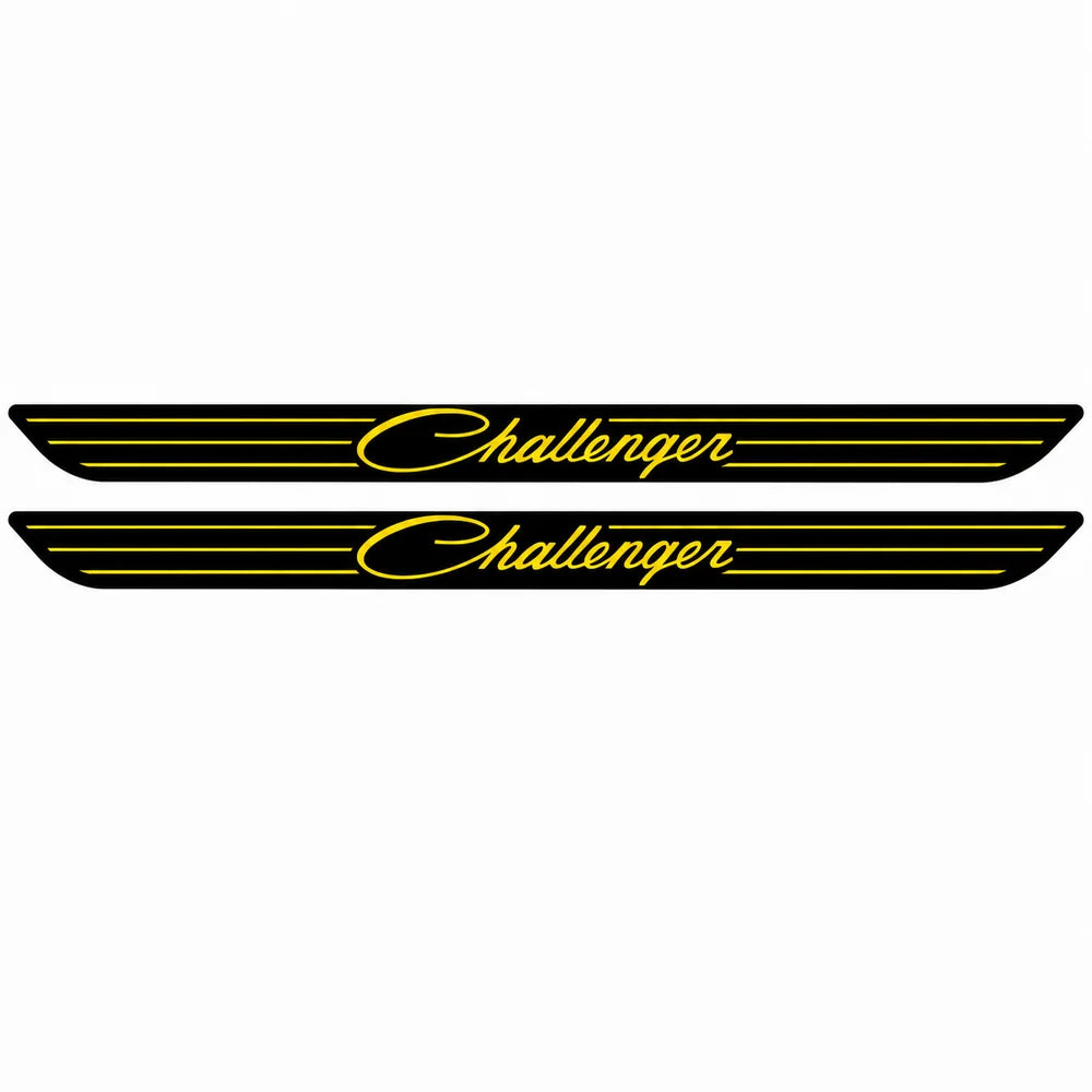 RBDRCHALLENGERSDSAF Retro Challenger Script Door Sill Yellow