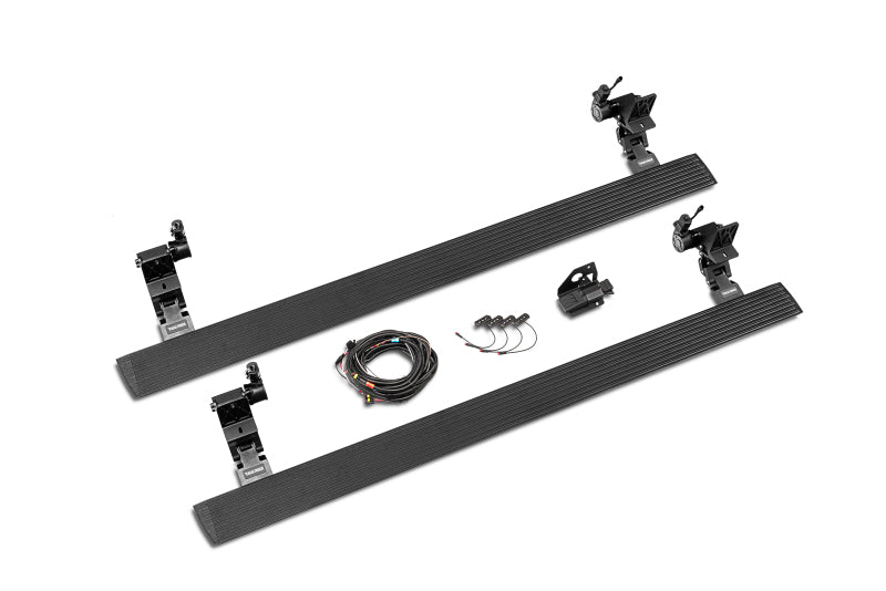 RealTruck 19-24 Ram 1500 Crew Cab 4dr VoltStep Electric Running Board Kit (No Drill) - Tex. Blk Go Rhino GOR20430687PC