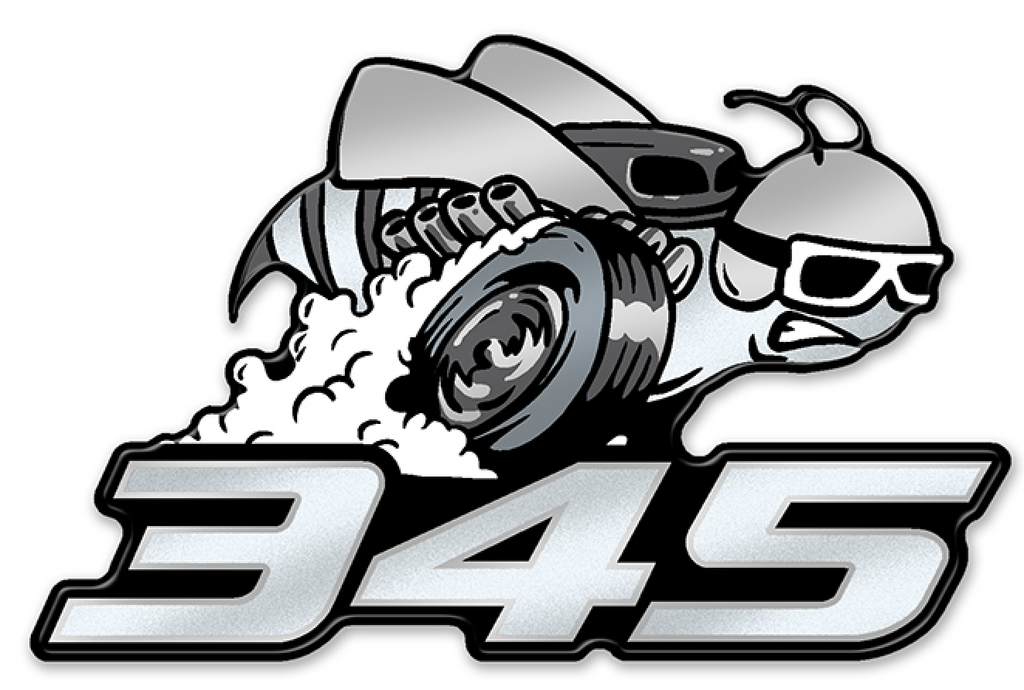 345 Super Scat Fender Badge - White