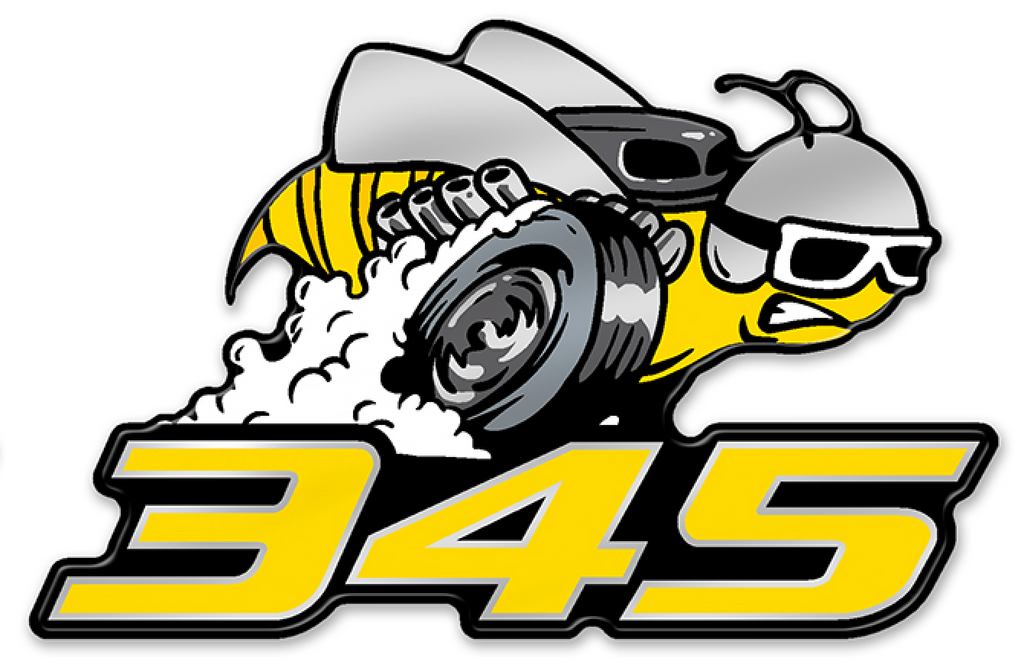 345 Super Scat Fender Badge - Yellow