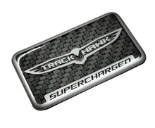 Load image into Gallery viewer, Carbon Fiber Trackhawk Supercharger Badge | RBDCBTSB, close up detail