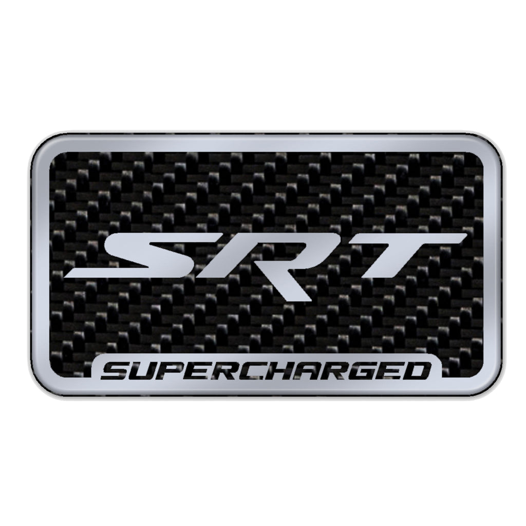 Carbon Fiber SRT Supercharger Badge - Rebadge Design & Graphics CFSSB