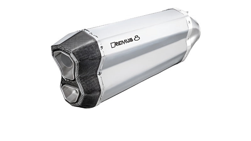 Remus 18-20 BMW R 1250 GS/Adventure Remus 8 Stainless Steel Race Slip On (Connection Tube Req) - Black Ops Auto Works