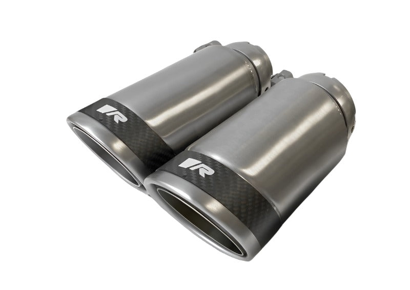 Remus Stainless Steel 84mm Angled w/Carbon Ring Tail Pipe Set (Pair) - Black Ops Auto Works