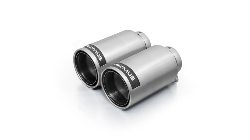 Remus Stainless Steel 98mm Polished w/Carbon Insert Tail Pipe Set (Pair) - Black Ops Auto Works