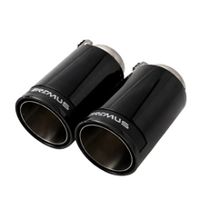 Load image into Gallery viewer, Remus Remus Stainless Steel 98mm Straight Black Chrome w/Carbon Insert Tail Pipe Set (Quad Tips)