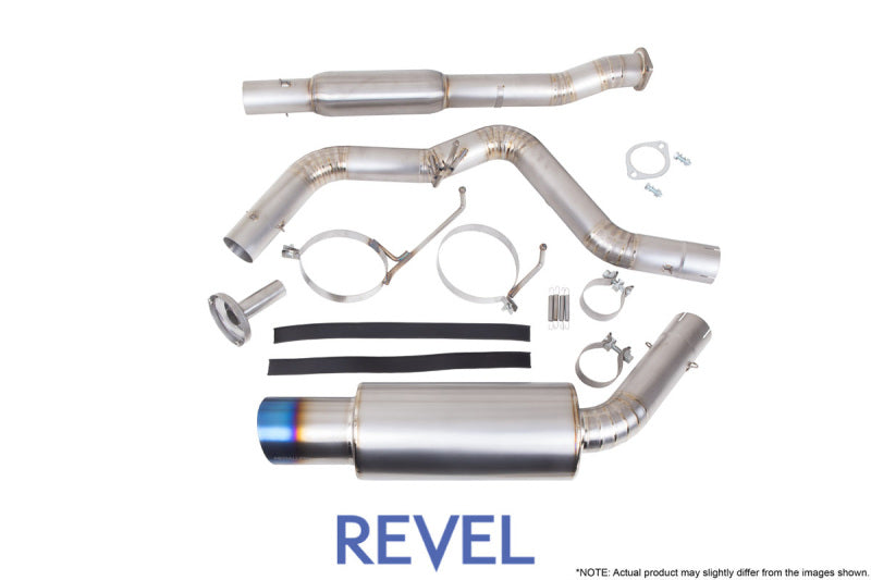 Revel 15-21 WRX/STi 11-14 WRX STi 08-14 WRX Ultra Ti Titanium Single Exit Catback Exhaust - Black Ops Auto Works