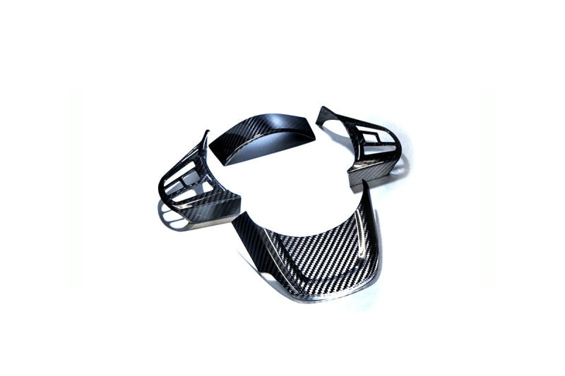 Revel GT Dry Carbon Steering Wheel Cover Inserts 2020 Toyota GR Supra - 4 Pieces - Black Ops Auto Works