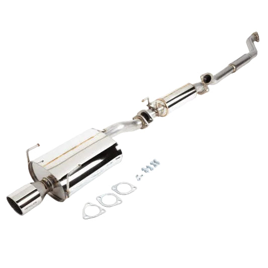 Revel straight-through muffler and mandrel-bent piping on S13 Civic