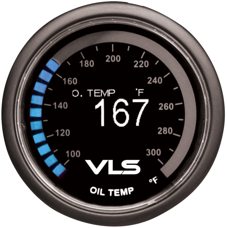 Revel VLS 52mm 100-300 Deg F Digital OLED Oil Temperature Gauge - Black Ops Auto Works
