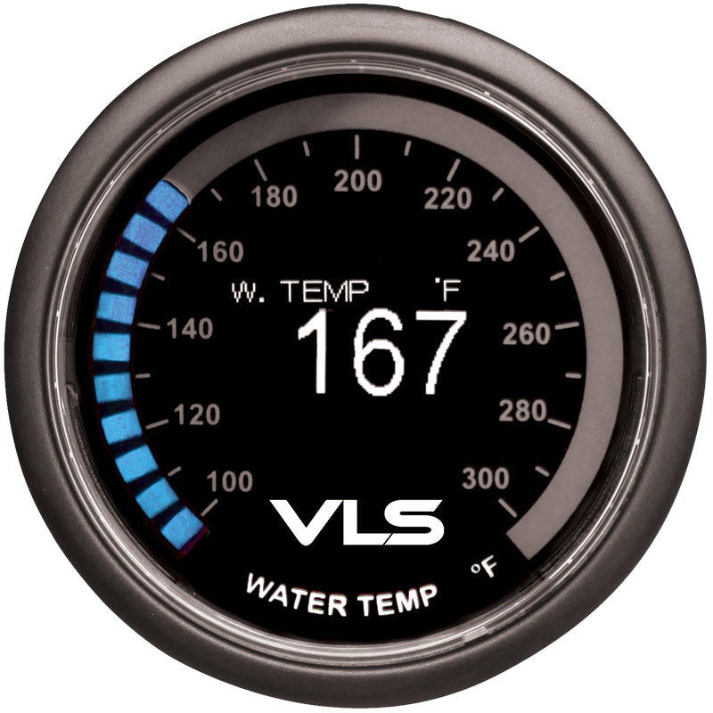 Revel VLS 52mm 100-300 Deg F Digital OLED Water Temperature Gauge - Black Ops Auto Works