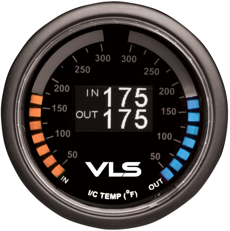 Revel VLS 52mm 50-300 Deg F Dual Intercooler Temperature Gauge - Black Ops Auto Works