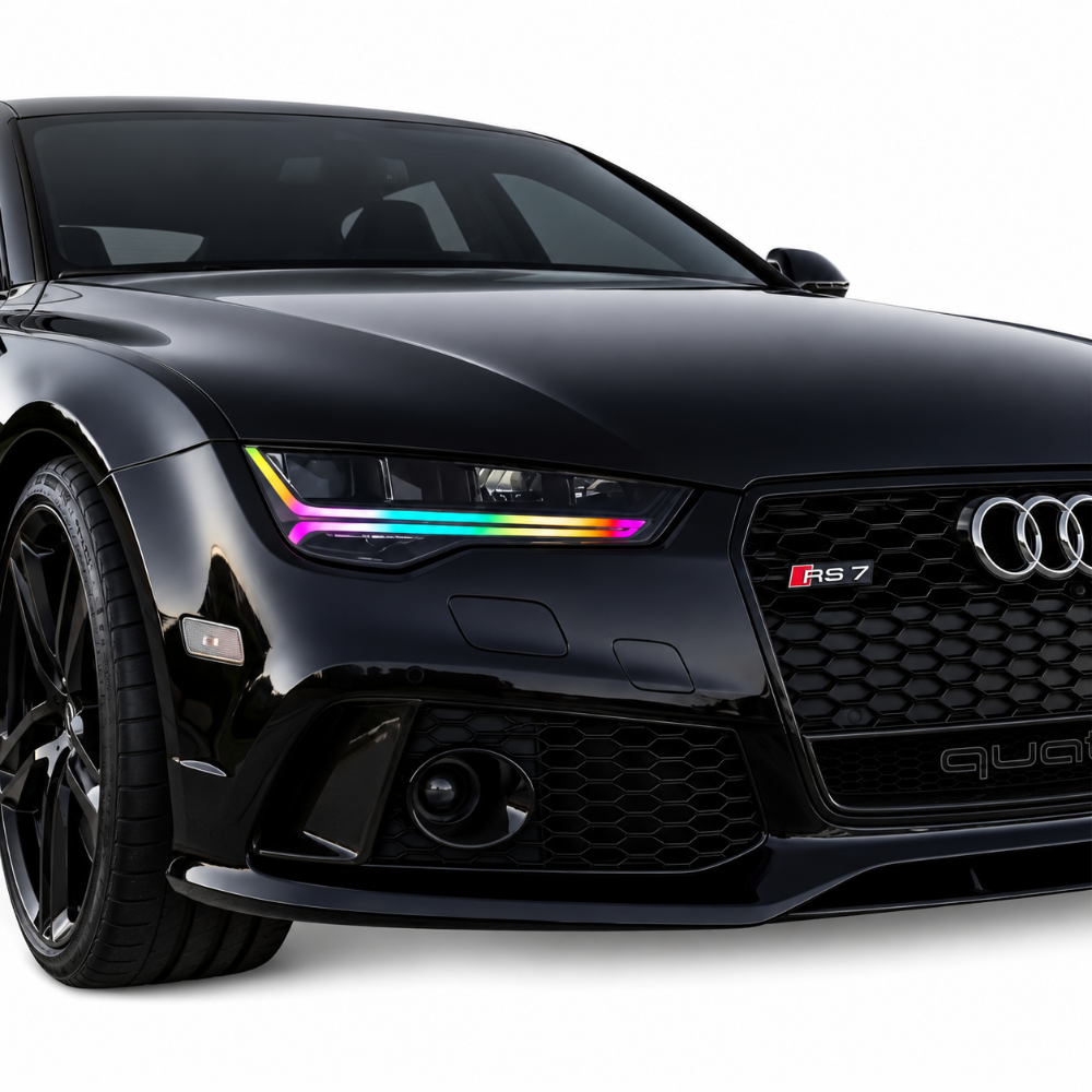 Audi A7 RS7 Flow Series DRL boards with Bluetooth app control RF remote and 120 plus lighting effects