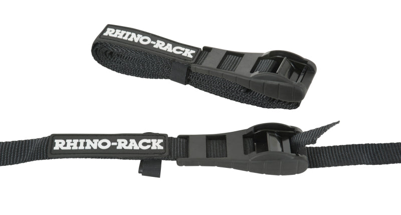 Rhino-Rack Rapid Tie Down Straps w/Buckle Protector - 3.5m/11.5ft - Pair - Black - Black Ops Auto Works