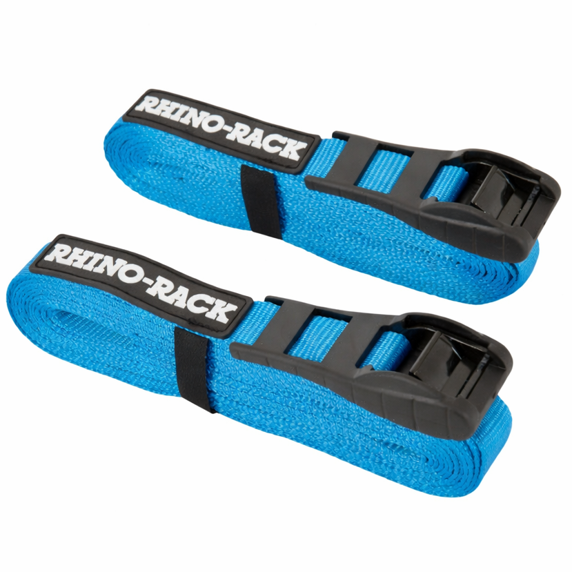 Rhino-Rack Rapid Tie Down Straps w/Buckle Protector - 4.5m/15ft - Pair - Red Rhino-Rack RHRRTD45P