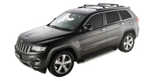 Load image into Gallery viewer, Rhino-Rack RVP27 roof rack on Jeep Grand Cherokee carrying kayak or bike using accessories