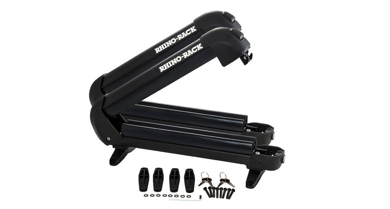 Rhino-Rack Universal Ski/Snowboard Carrier - Fits 3 Pairs of Skis or 2 Snowboards - Black - Black Ops Auto Works