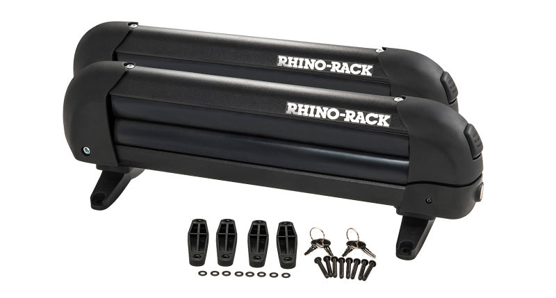 Rhino-Rack Universal Ski/Snowboard Carrier - Fits 3 Pairs of Skis or 2 Snowboards - Black - Black Ops Auto Works