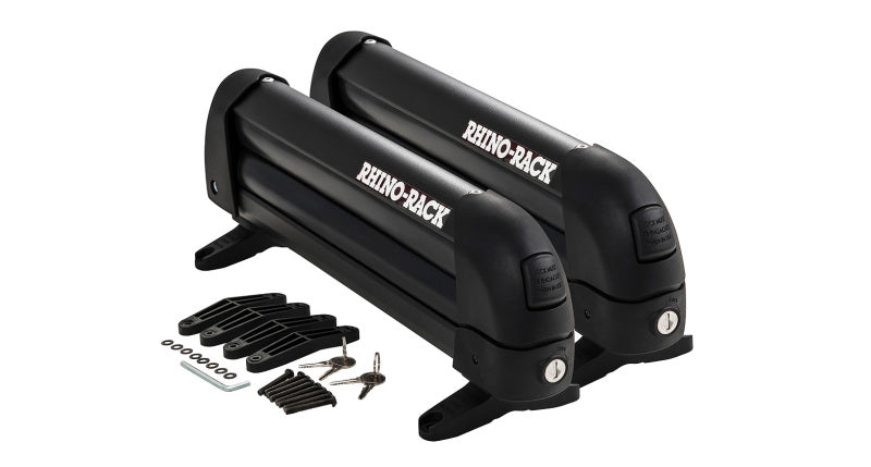 Rhino-Rack Universal Ski/Snowboard Carrier - Fits 3 Pairs of Skis or 2 Snowboards - Black - Black Ops Auto Works