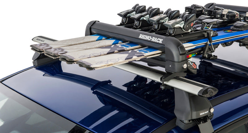 Rhino-Rack Universal Ski/Snowboard Carrier - Fits 4 Pairs of Skis or 2 Snowboards - Black - Black Ops Auto Works