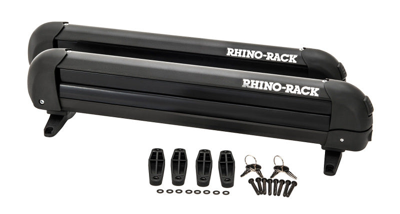 Rhino-Rack Universal Ski/Snowboard Carrier - Fits 4 Pairs of Skis or 2 Snowboards - Black - Black Ops Auto Works
