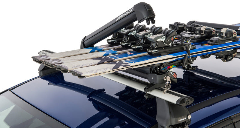 Rhino-Rack Universal Ski/Snowboard Carrier - Fits 4 Pairs of Skis or 2 Snowboards - Black - Black Ops Auto Works