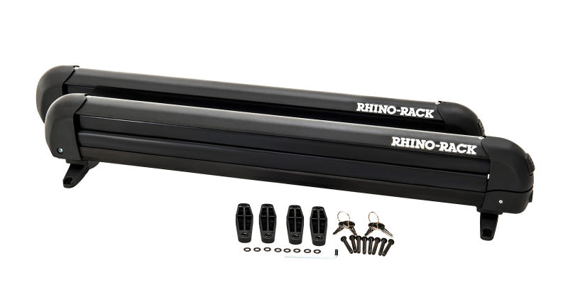 Rhino-Rack Universal Ski/Snowboard Carrier - Fits 6 Pairs of Skis or 4 Snowboards - Black - Black Ops Auto Works
