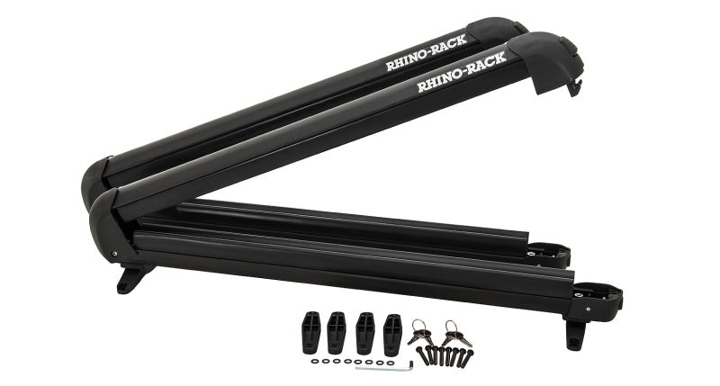 Rhino-Rack Universal Ski/Snowboard Carrier - Fits 6 Pairs of Skis or 4 Snowboards - Black - Black Ops Auto Works