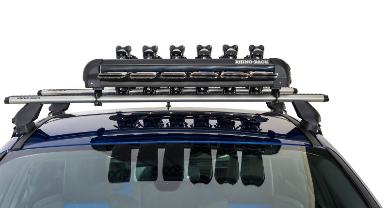 Rhino-Rack Universal Ski/Snowboard Carrier - Fits 6 Pairs of Skis or 4 Snowboards - Black - Black Ops Auto Works