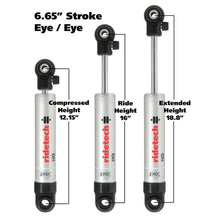 Load image into Gallery viewer, Ridetech HQ Series Shock Absorber Single Adjustable 6.65in Stroke Eye/Eye Mounting 12.15in x 18.8in - Black Ops Auto Works