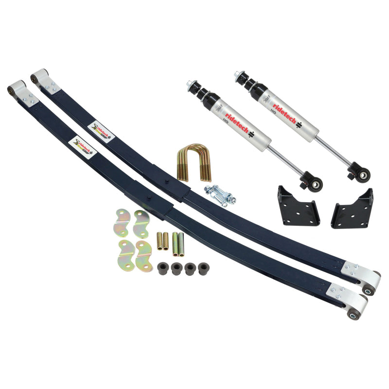 Ridetech 1955-1957 Chevy Wagon Composite Leaf Spring and HQ Shock Kit, 2″ Drop - Ridetech 11024810