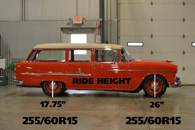 Ridetech 1955-1957 Chevy Wagon Composite Leaf Spring and HQ Shock Kit, 2″ Drop - Ridetech 11024810