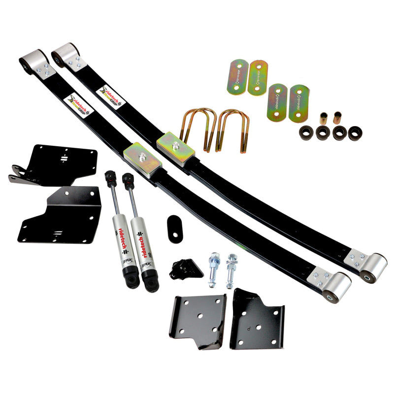 Ridetech 1967-1970 Mustang Composite Leaf Spring and HQ Shock Kit, 2″ Drop - Ridetech 12104810