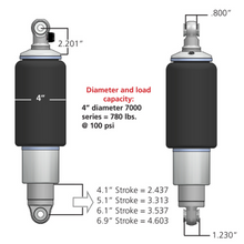 Load image into Gallery viewer, Ridetech HQ Series Rear ShockWaves 4.1in Travel 4in dia Rolling Sleeve .625 Bearing/.625 Bearing - Ridetech 21140701