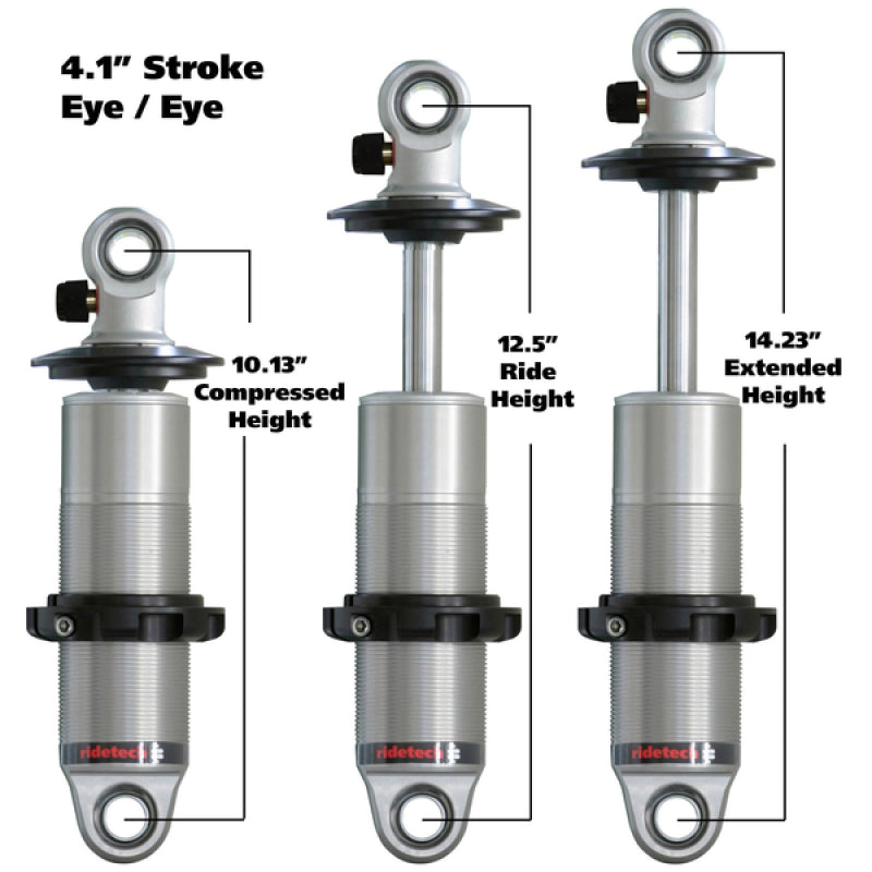 Ridetech Universal HQ Coil-over Shock-Single Adjustable-Each - Ridetech 24149901